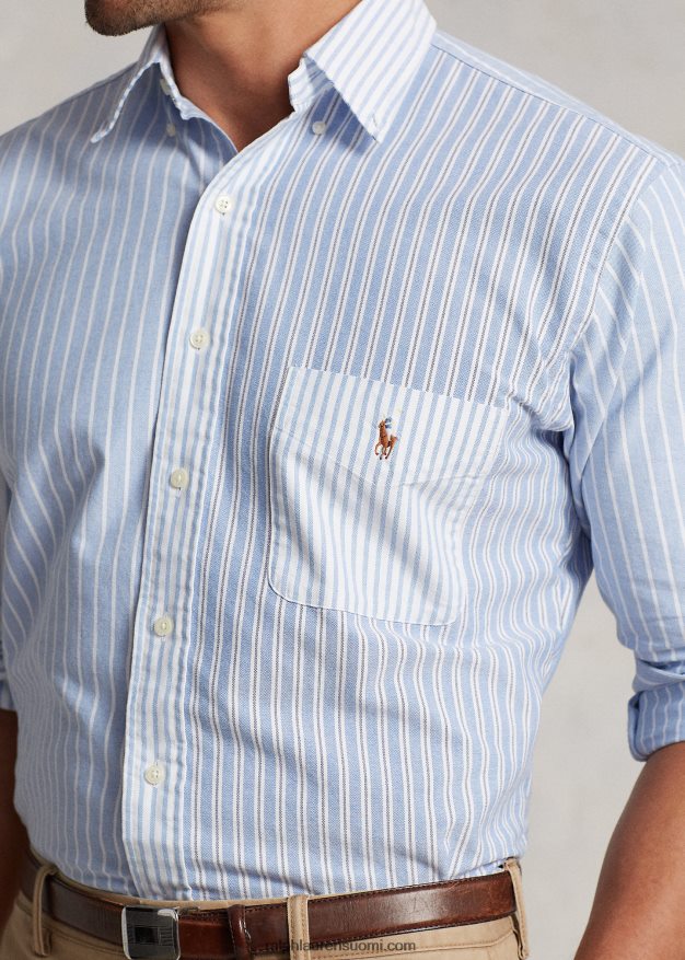 Ralph Lauren miehet raidallinen oxford hauska paita 0Z24ZR1319 sininen hauska paita