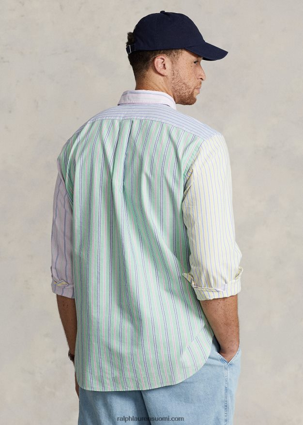 Ralph Lauren miehet raidallinen oxford hauska paita 0Z24ZR1510 hieno raidallinen hauska paita