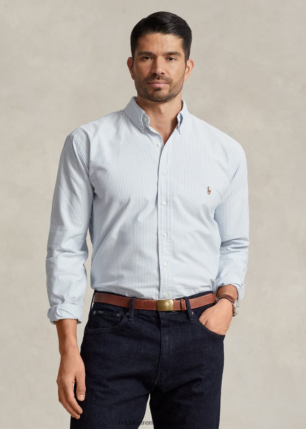 Ralph Lauren miehet raidallinen oxford-paita 0Z24ZR1840 sininen