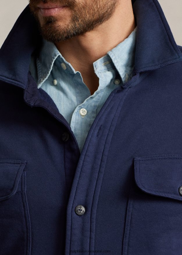 Ralph Lauren miehet ranskalainen frotee työpaita 0Z24ZR1549 risteilylaivasto