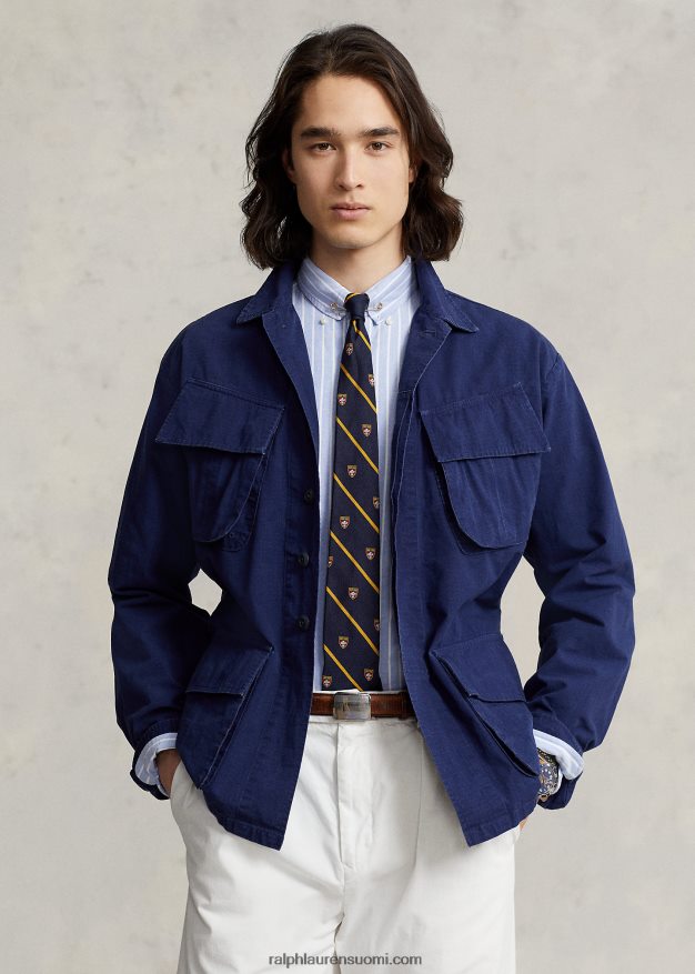 Ralph Lauren miehet ripstop overshirt 0Z24ZR1261 newportin laivasto