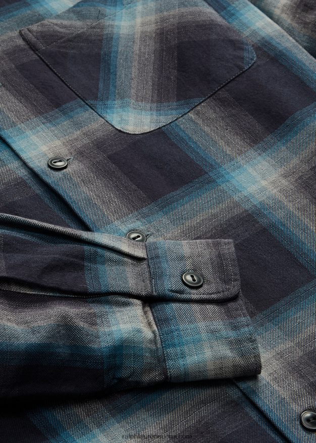 Ralph Lauren miehet ruudullinen jaspe twill camp -työpaita 0Z24ZR8698 musta sininen