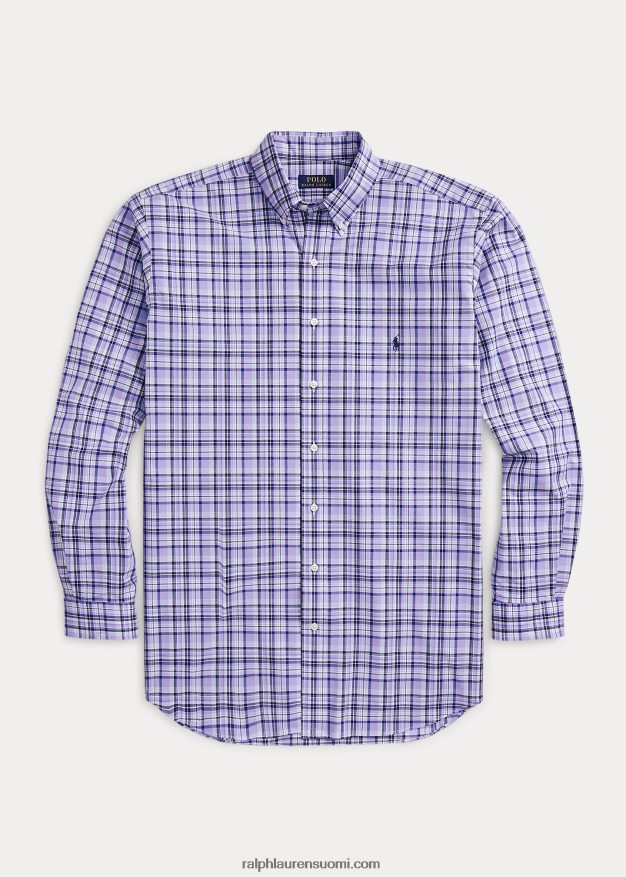 Ralph Lauren miehet ruudullinen joustava popliinipaita 0Z24ZR1810 vaaleansininen multi