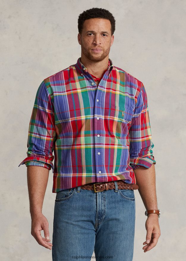 Ralph Lauren miehet ruudullinen oxford-paita 0Z24ZR1524 punainen/sininen multi