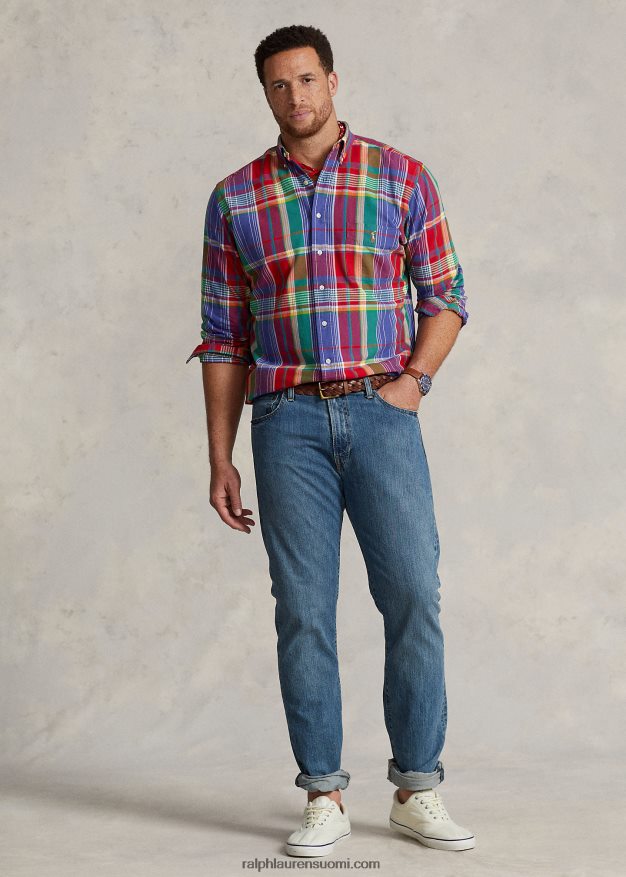 Ralph Lauren miehet ruudullinen oxford-paita 0Z24ZR1524 punainen/sininen multi