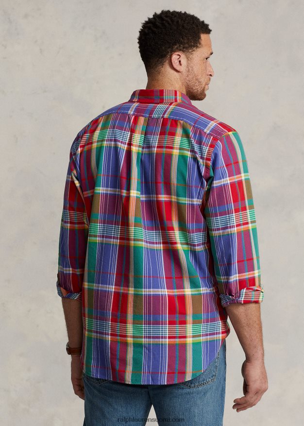 Ralph Lauren miehet ruudullinen oxford-paita 0Z24ZR1524 punainen/sininen multi