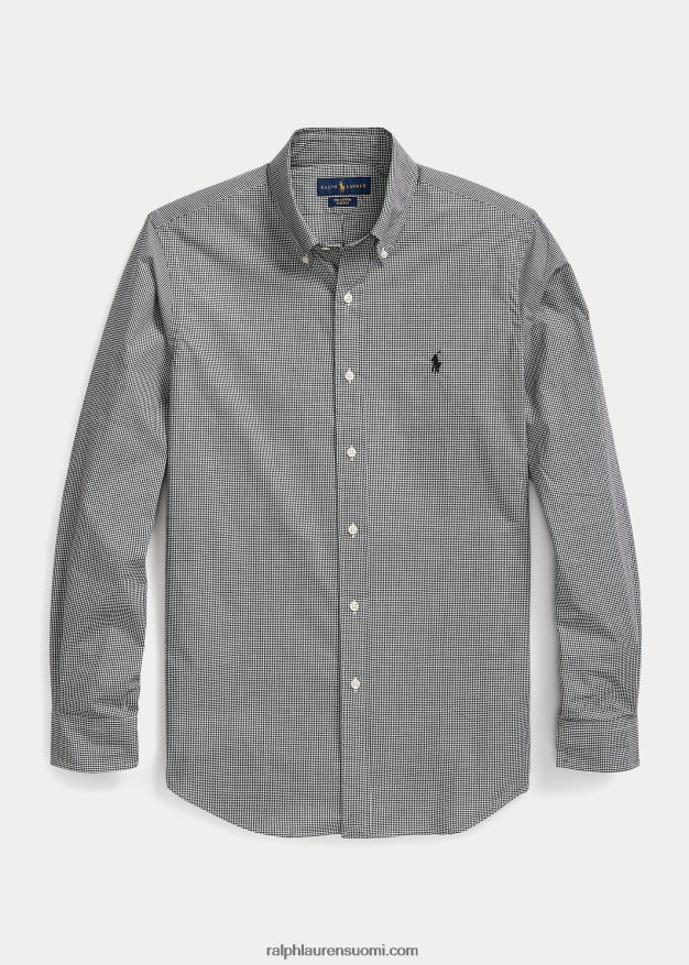 Ralph Lauren miehet ruudullinen popliinipaita 0Z24ZR1838 musta/valkoinen tarkistus