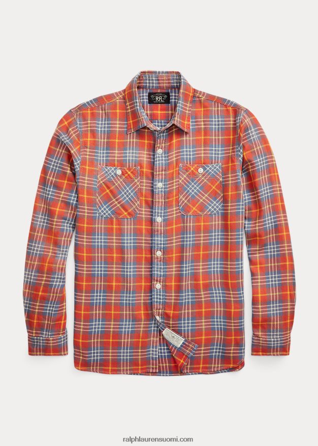 Ralph Lauren miehet ruudullinen twill-työpaita 0Z24ZR1702 punainen/sininen