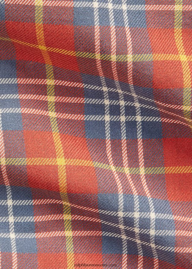 Ralph Lauren miehet ruudullinen twill-työpaita 0Z24ZR1702 punainen/sininen