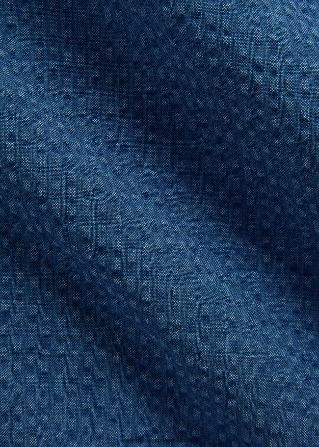 Ralph Lauren miehet seersucker paita 0Z24ZR1598 tumma indigo