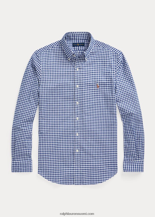 Ralph Lauren miehet slim fit gingham stretch oxford -paita 0Z24ZR830 kuninkaallinen/valkoinen