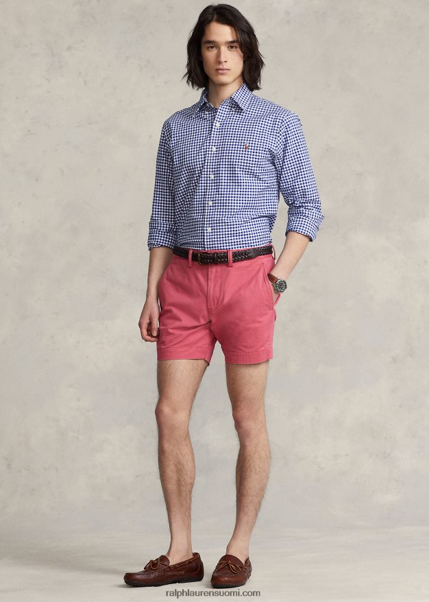 Ralph Lauren miehet slim fit gingham stretch oxford -paita 0Z24ZR830 kuninkaallinen/valkoinen