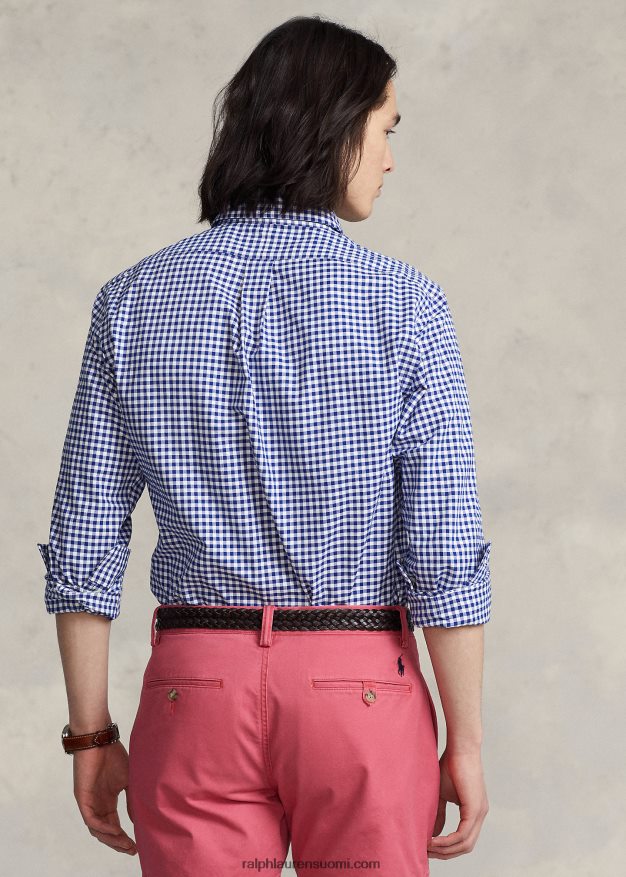 Ralph Lauren miehet slim fit gingham stretch oxford -paita 0Z24ZR830 kuninkaallinen/valkoinen