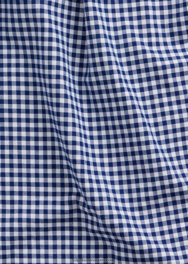 Ralph Lauren miehet slim fit gingham stretch oxford -paita 0Z24ZR830 kuninkaallinen/valkoinen