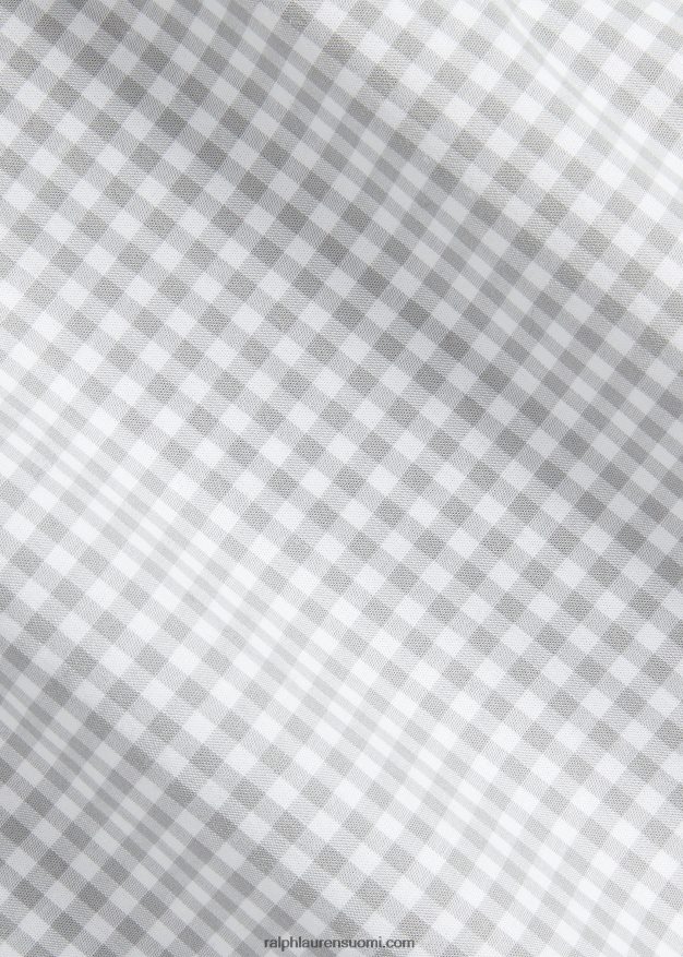 Ralph Lauren miehet slim fit gingham stretch popliinipaita 0Z24ZR812 harmaa/valkoinen