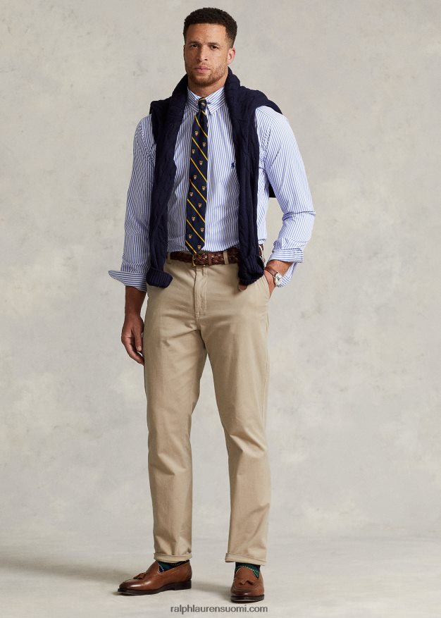 Ralph Lauren miehet suorituskykyinen twill-paita 0Z24ZR1681 sinivalkoinen