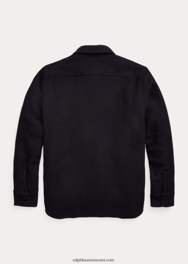 Ralph Lauren miehet tikattu villa melton päällyspaita 0Z24ZR1794 laivastonsininen