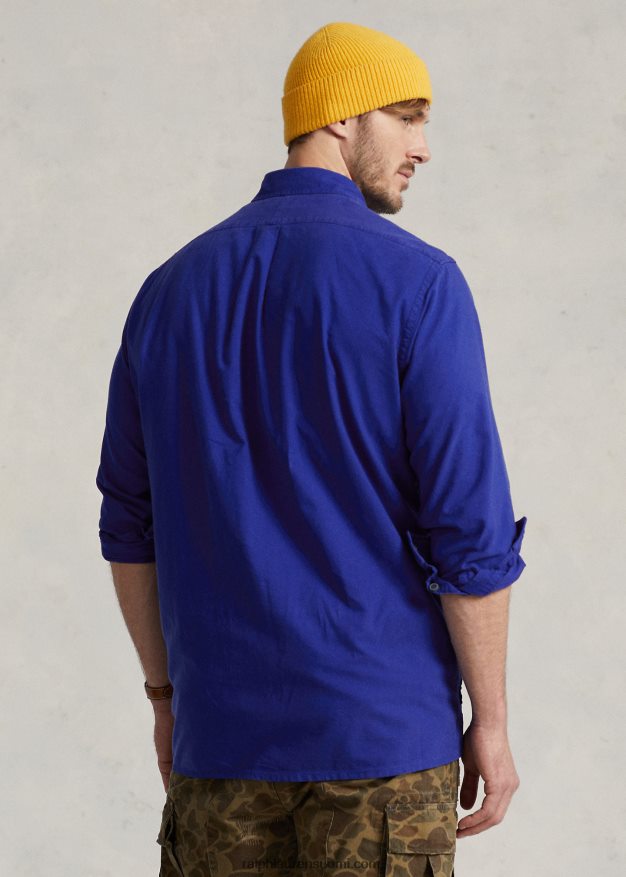 Ralph Lauren miehet vaatevärjätty oxford-paita 0Z24ZR1347 kaupungin kuninkaallinen