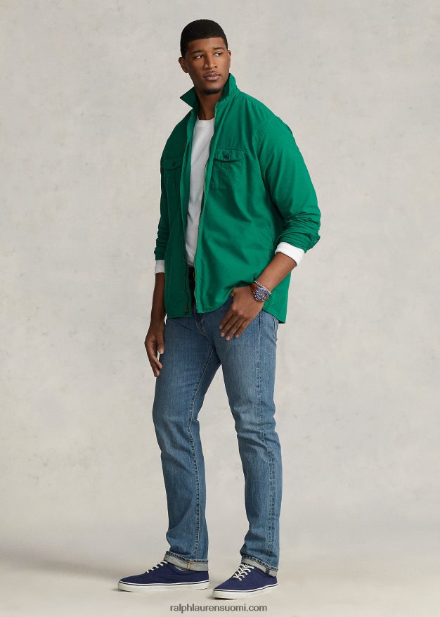 Ralph Lauren miehet vaatevärjätty oxford-paita 0Z24ZR1348 ensisijainen vihreä