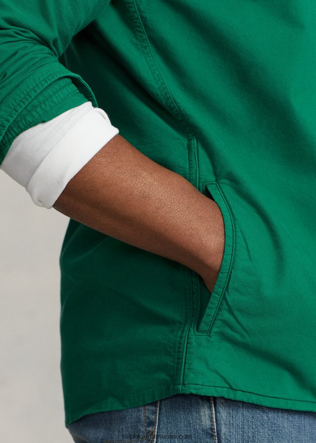 Ralph Lauren miehet vaatevärjätty oxford-paita 0Z24ZR1348 ensisijainen vihreä