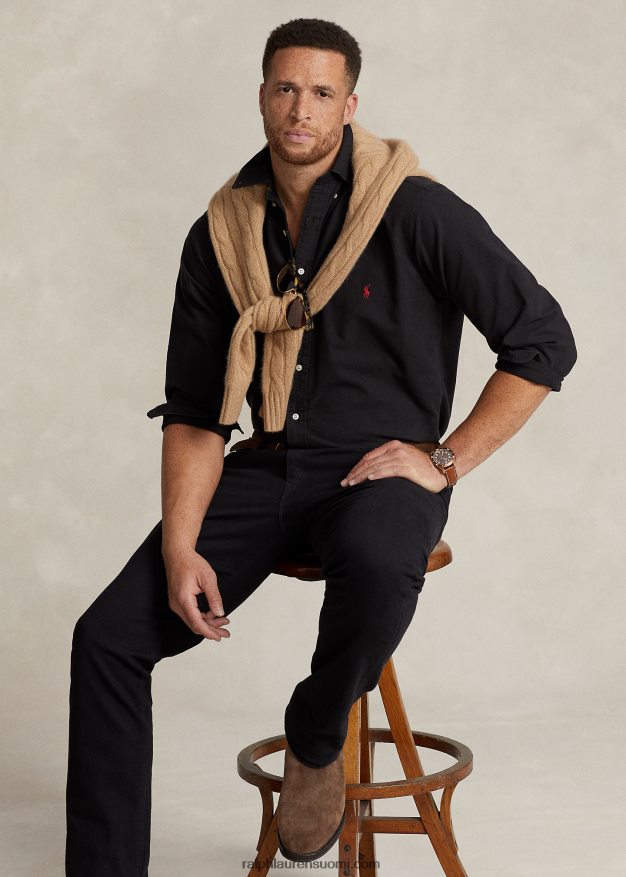 Ralph Lauren miehet vaatevärjätty oxford-paita 0Z24ZR1511 musta