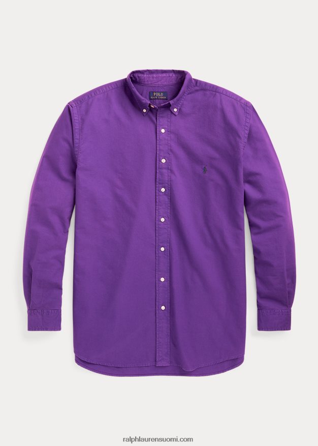 Ralph Lauren miehet vaatevärjätty oxford-paita 0Z24ZR1521 violetti kaktus