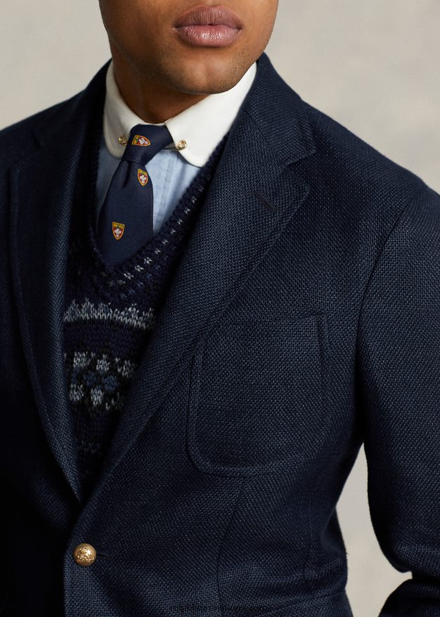 Ralph Lauren miehet Polo pehmeä kevyt pellavableiseri 0Z24ZR972 laivasto