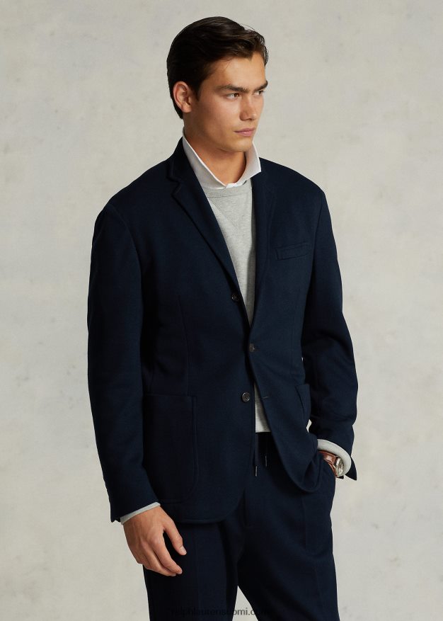 Ralph Lauren miehet poolo pehmeä neulottu pikee bleiseri 0Z24ZR1154 laivasto