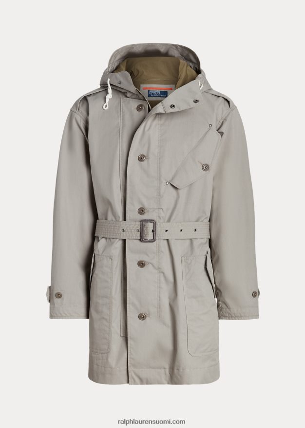 Ralph Lauren miehet puuvillasekoitettu twill-parka 0Z24ZR1114 harmaata sumua