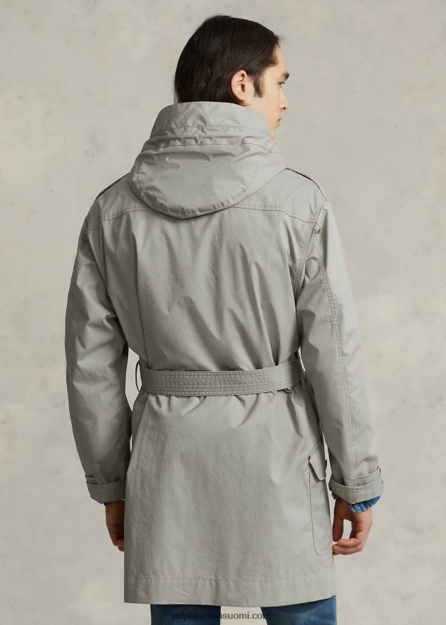 Ralph Lauren miehet puuvillasekoitettu twill-parka 0Z24ZR1114 harmaata sumua