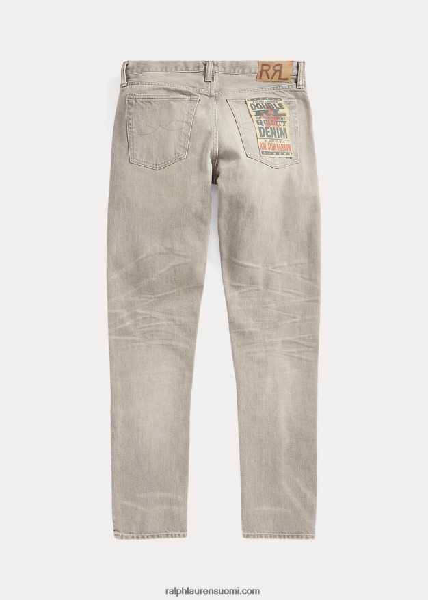 Ralph Lauren miehet ohut kapea malli sameanharmaa farkku 0Z24ZR1737 samea harmaa pesu