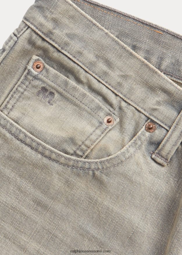 Ralph Lauren miehet ohut kapea malli sameanharmaa farkku 0Z24ZR1737 samea harmaa pesu