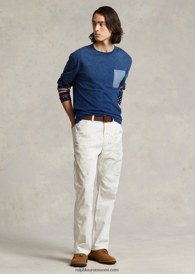 Ralph Lauren miehet rento istuvuus maalattu puuseppäfarkku 0Z24ZR8630 windham