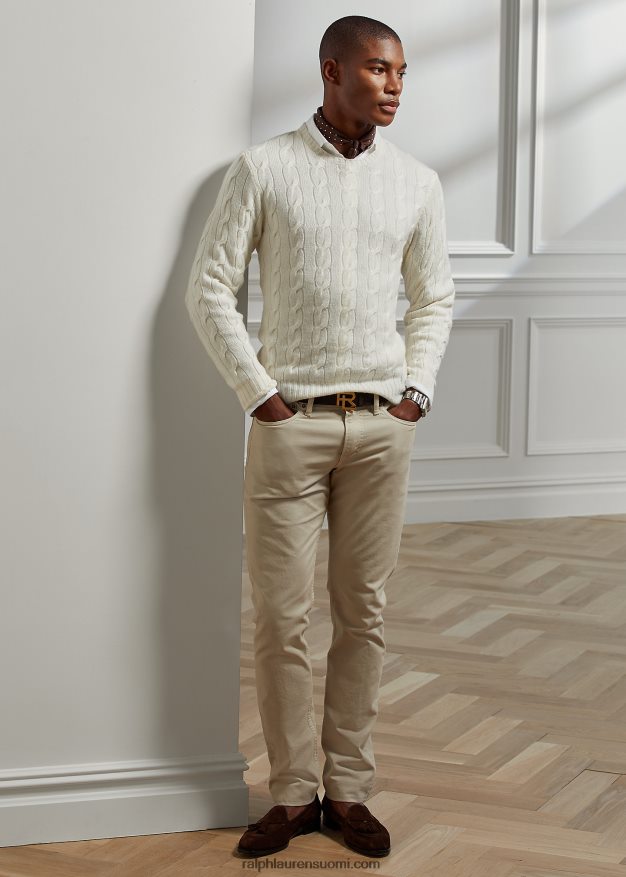 Ralph Lauren miehet slim fit stretch farkku 0Z24ZR51 hiekka