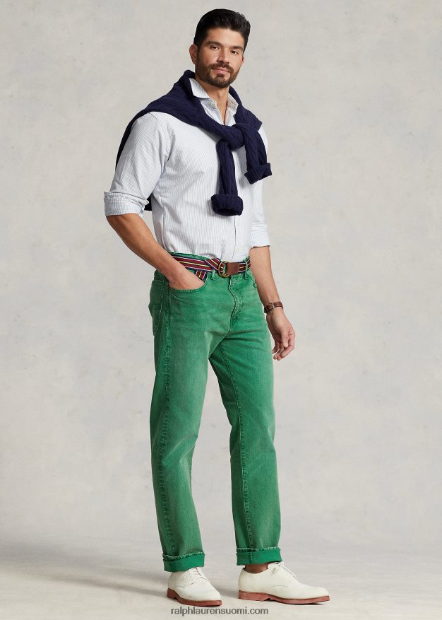 Ralph Lauren miehet varic slim suora stretch farkku 0Z24ZR1482 optinen vihreä