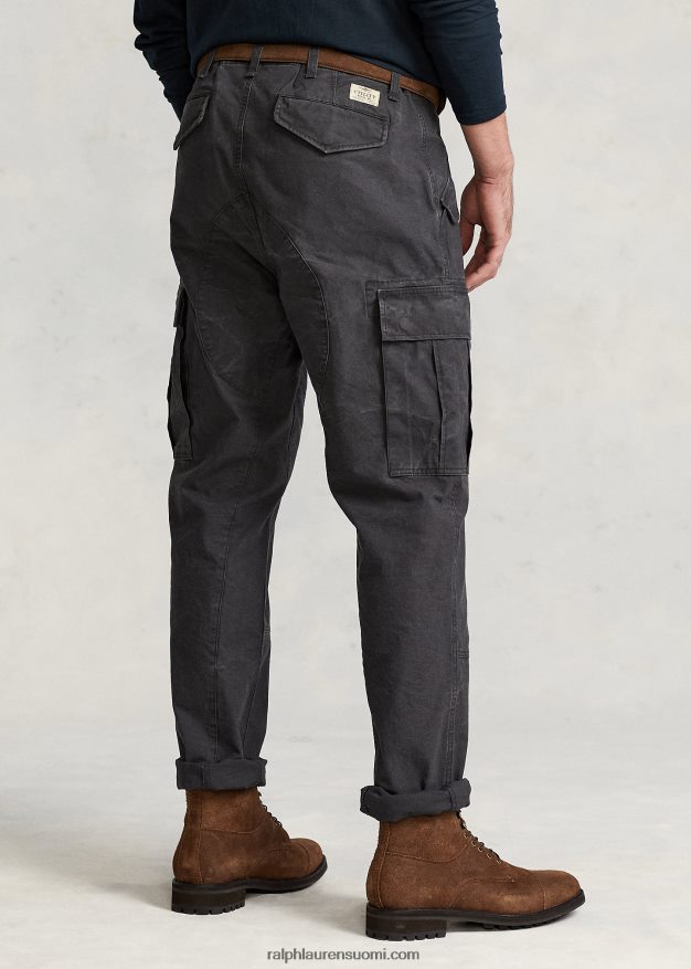 Ralph Lauren miehet Classic fit canvas cargo-housut 0Z24ZR8396 kivi musta