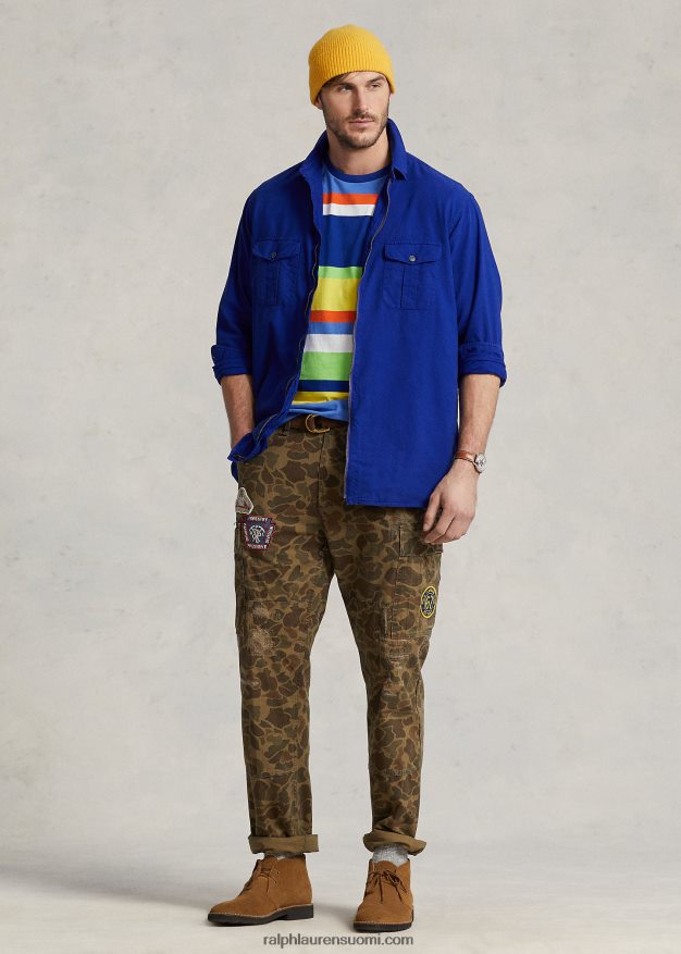 Ralph Lauren miehet Classic fit cargo housut 0Z24ZR1401 sammakkonaamio paikoilla