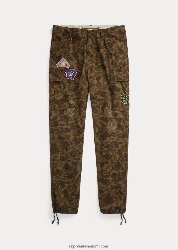 Ralph Lauren miehet Classic fit cargo housut 0Z24ZR1401 sammakkonaamio paikoilla