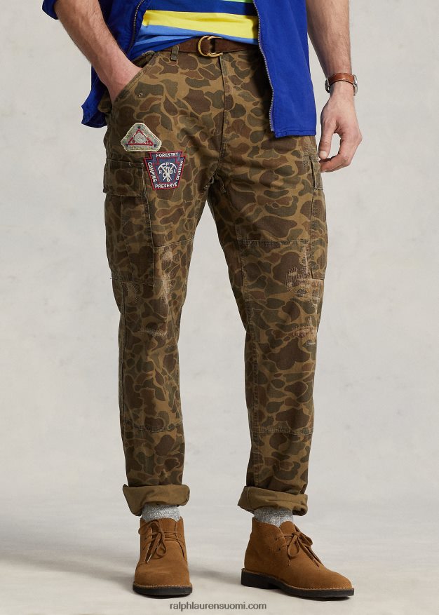 Ralph Lauren miehet Classic fit cargo housut 0Z24ZR1401 sammakkonaamio paikoilla