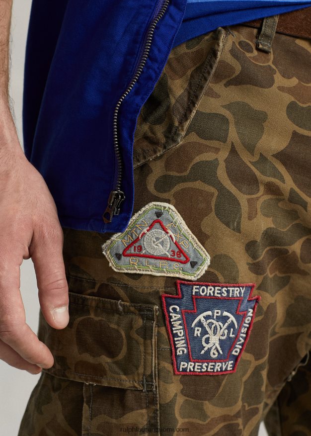 Ralph Lauren miehet Classic fit cargo housut 0Z24ZR1401 sammakkonaamio paikoilla