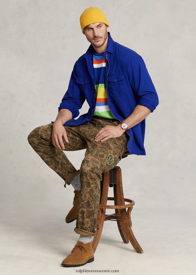 Ralph Lauren miehet Classic fit cargo housut 0Z24ZR1401 sammakkonaamio paikoilla