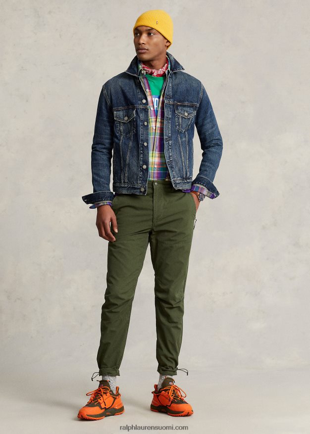 Ralph Lauren miehet Klassiset kapenevat popliinihousut 0Z24ZR889 klassinen harmaa