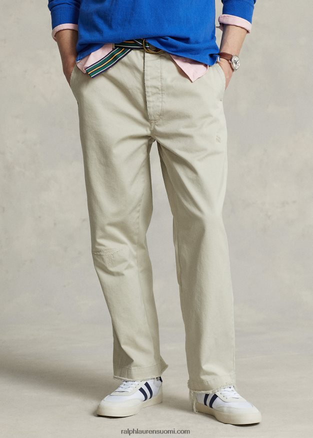Ralph Lauren miehet burroughs rento istuvuus chino-housut 0Z24ZR8493 klassinen kivi