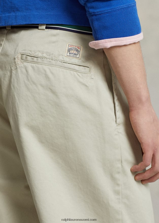 Ralph Lauren miehet burroughs rento istuvuus chino-housut 0Z24ZR8493 klassinen kivi