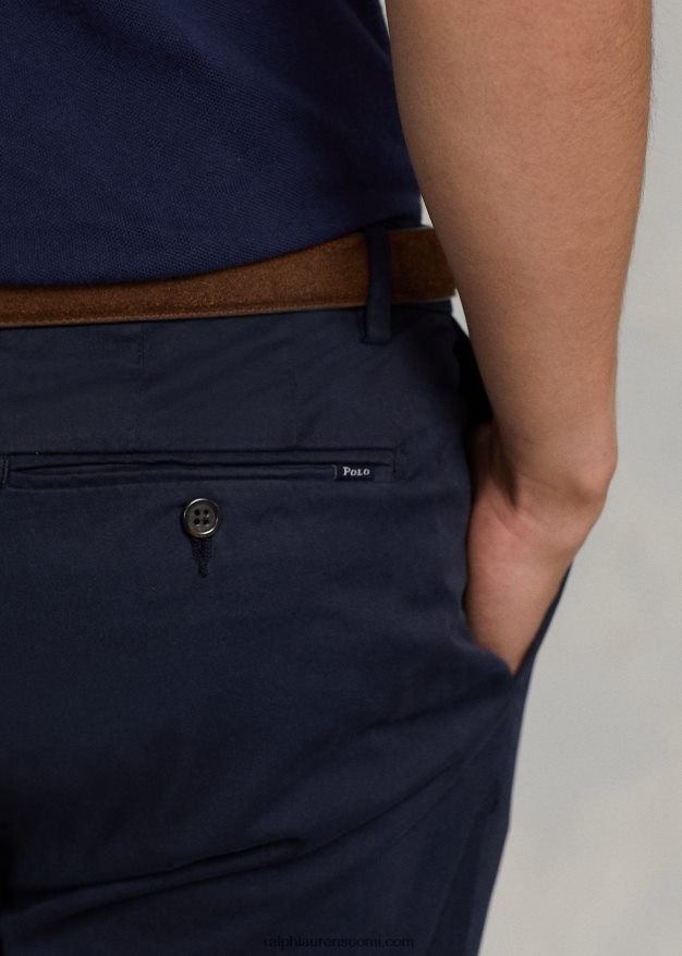 Ralph Lauren miehet jarrett stretch slim fit satiinihousut 0Z24ZR666 lentäjän laivasto