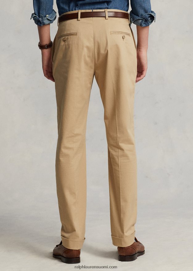 Ralph Lauren miehet joustavat chino-pukuhousut 0Z24ZR717 monumentti tan