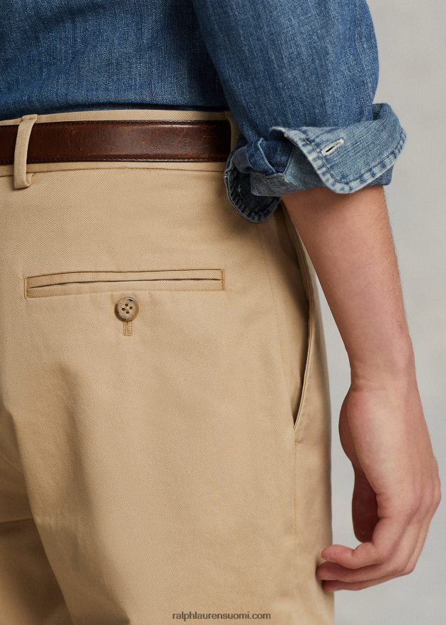 Ralph Lauren miehet joustavat chino-pukuhousut 0Z24ZR717 monumentti tan