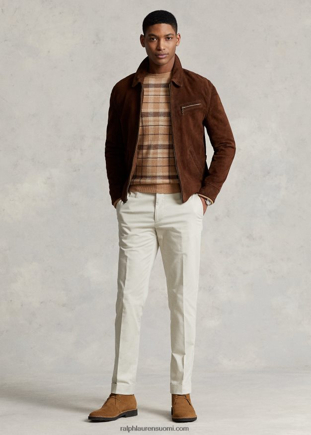 Ralph Lauren miehet joustavat chino-pukuhousut 0Z24ZR718 kivi