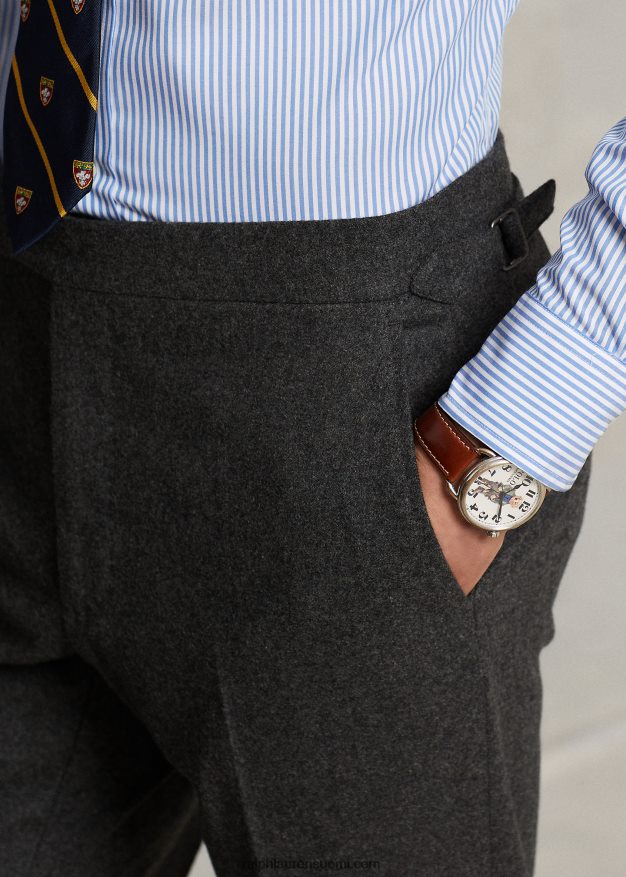 Ralph Lauren miehet joustavat flanellihousut 0Z24ZR8662 harmaa