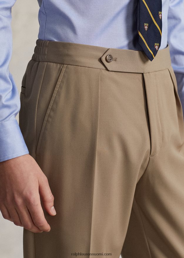 Ralph Lauren miehet joustavat twill-puvun housut 0Z24ZR1281 rusketus